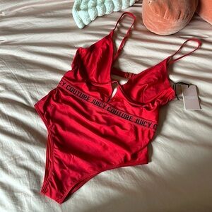 Juicy Couture Underwire One Piece Bathing Suit Women size XL